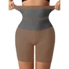 Culotte gainante taille haute sans coutures, respirante et douce pour la peau, effet push-up fessier, maintien abdominal renforcé, sculptante