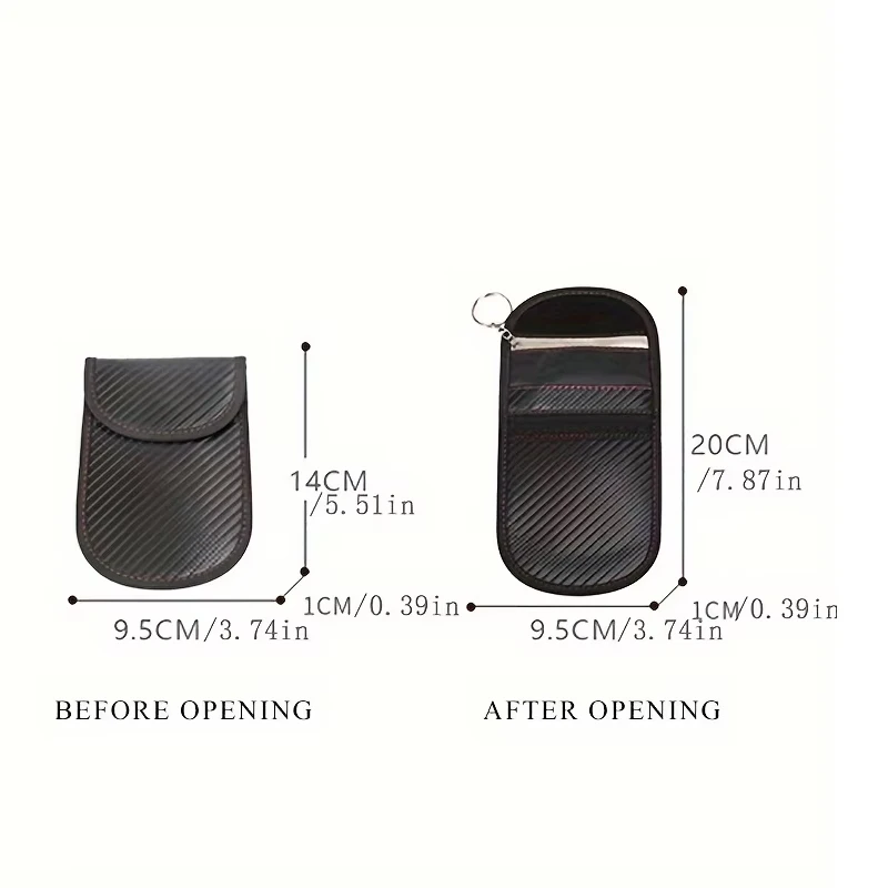 Premium Car Key Signal Blocker Pouch – RFID Blocking Faraday Cage Bag
