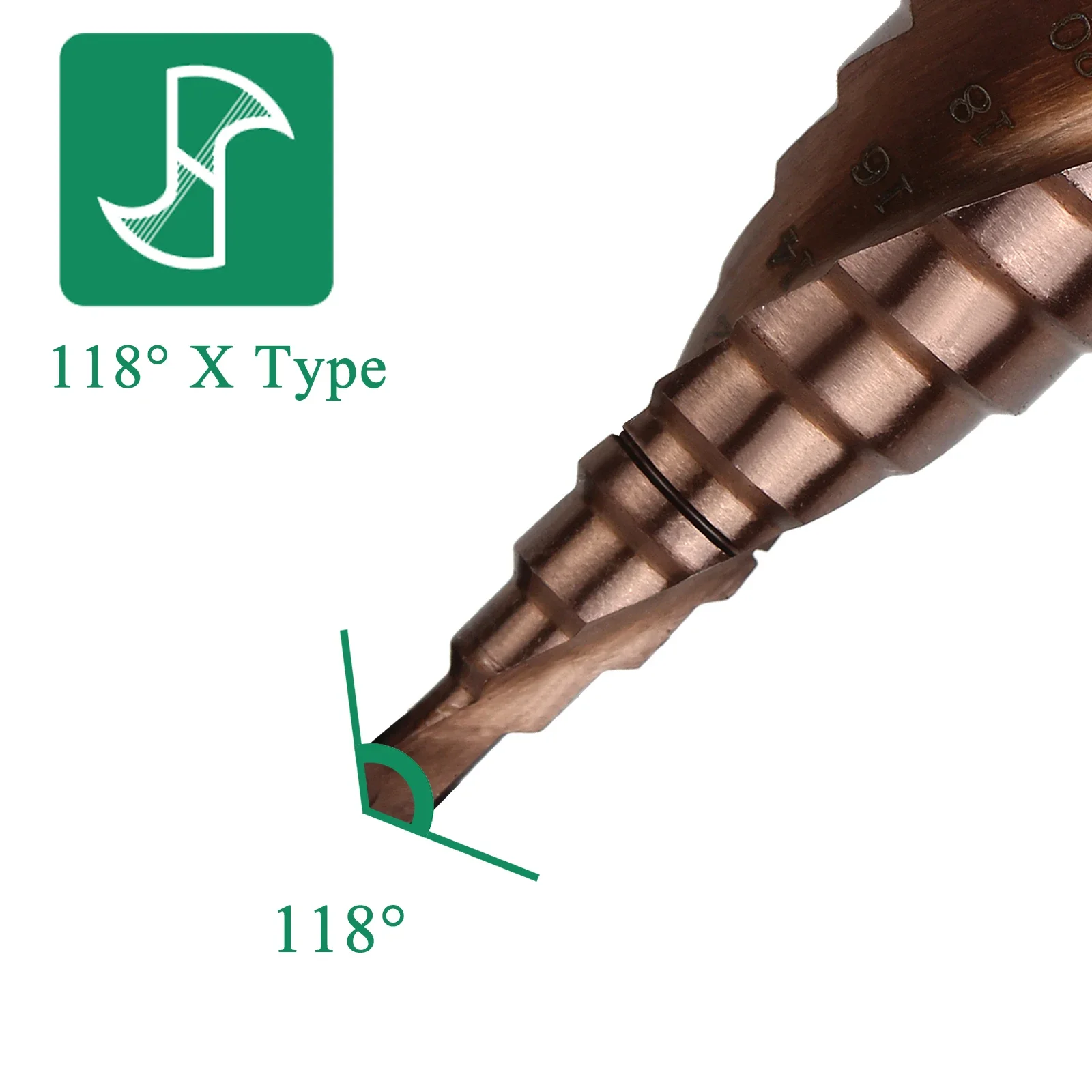 M35 5% Cobalt HSS Step Drill Bit HSS CO HSSCO High-Speed Steel Cone Hex Shank Metal Drill Bits Tool Set Hole Cutter For Stainles,drill bit set,step drill bit,drill bits,step drill,drill bit,drill cutter