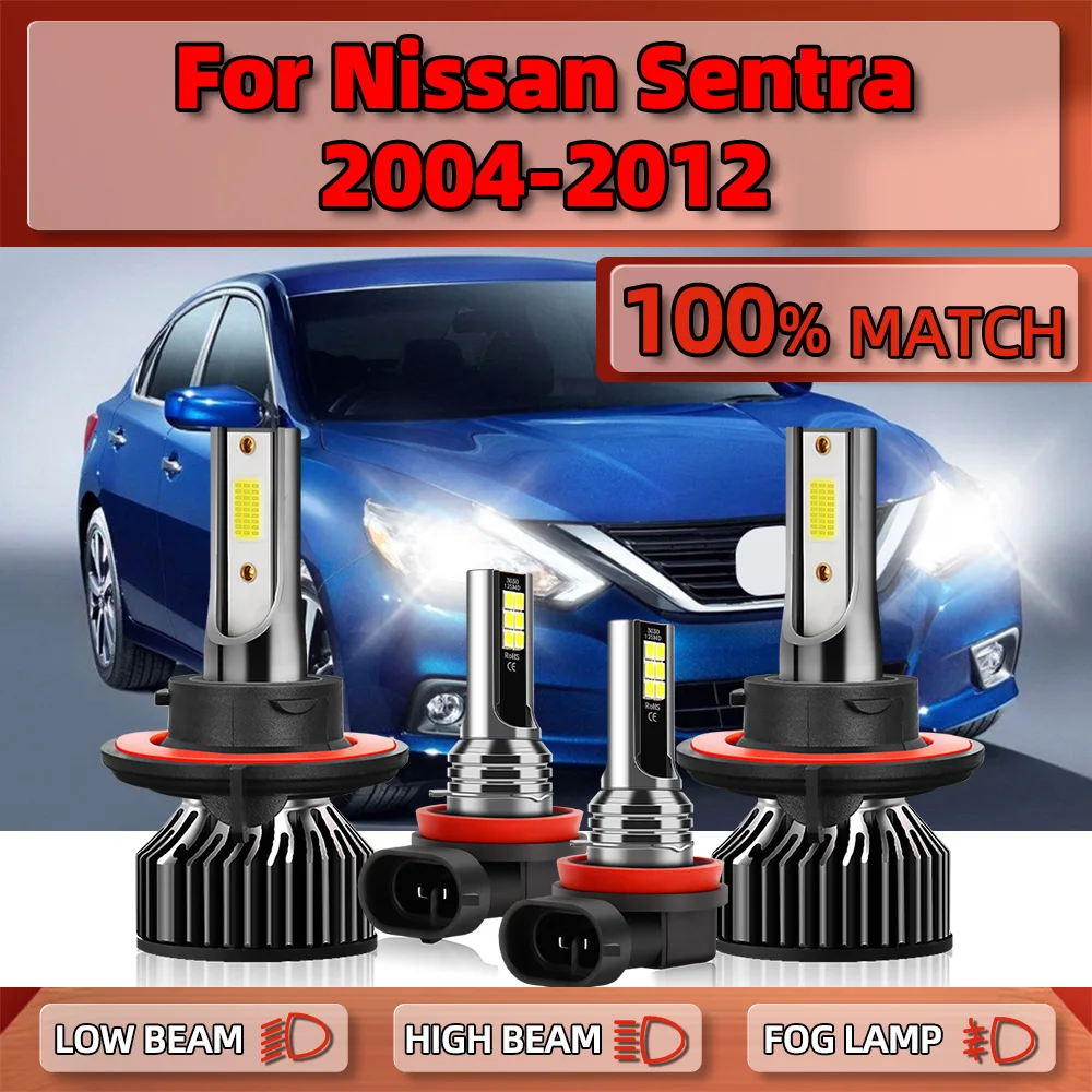 

Лампы для передних фар 240 Вт, 6000 лм, 2004 K, противотуманные фары 12 В для Nissan Sentra 2006-2007, 2008, 2009, 2010, 2011, 2012
