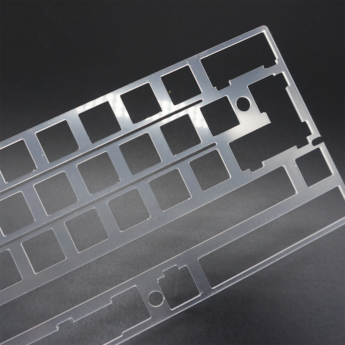 Keebox 60% Layout PC Positioning Plate Polycarbonate Keyboard Plate For GH60 DZ60 PCB Support Split Spacebar