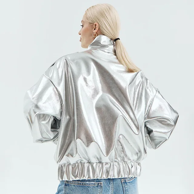 Loose Fit Shiny Gold Jacket 6