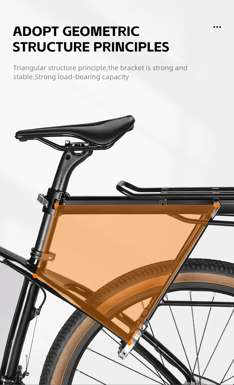 WEST BIKING Schnellspanner für Fahrradkofferraum, Aluminiumlegierung, Fahrrad-Rücksitz, Gepäckträger mit reflektierendem Sicherheits-Fahrradzubehör – Detail 6