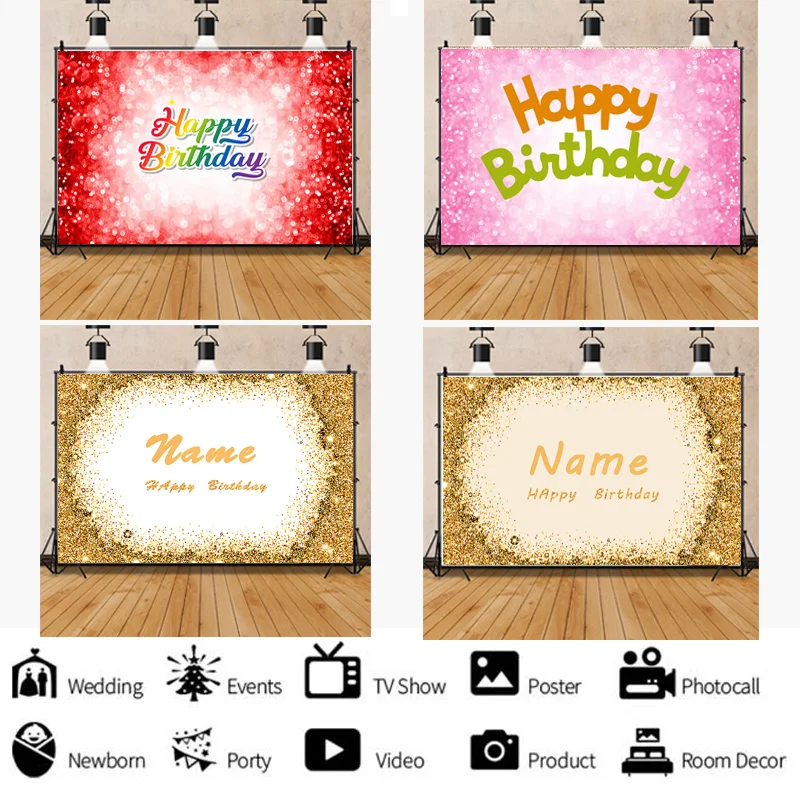 Zhisuxi Bambini Compleanno Parole Personalizzate Fotografia Fondali Neonato Ritratto Festa Sfondo Studio Puntelli Sh-01