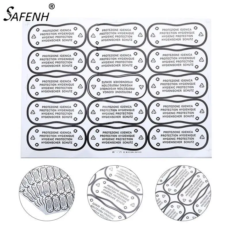 75pcs Adhesive Bikini Try On Sticker Labels Diy Crafts Transparent Hygiene Label Clear Tape Swimwear Lingerie Underwear