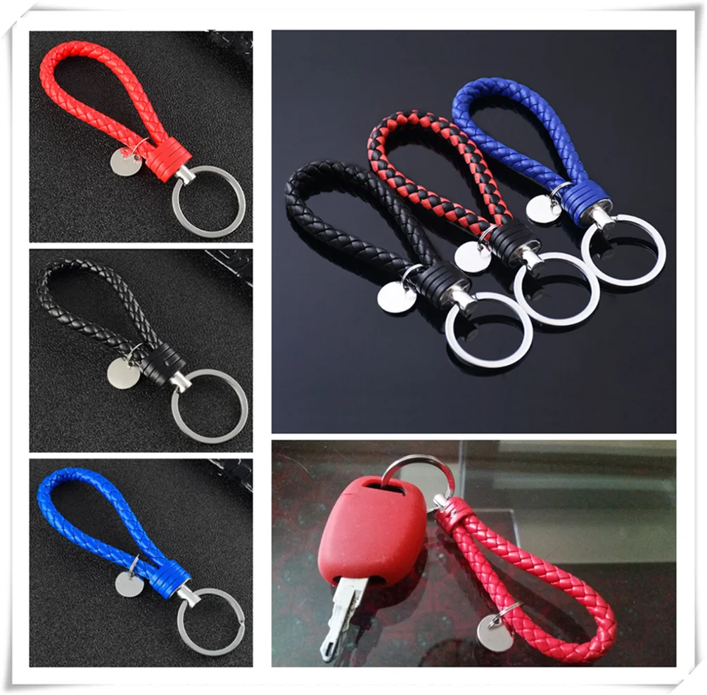 New car shape pendant new woven leather keychain rope DIY for Kia Sportage Sorento Sedona ProCeed Optima K900