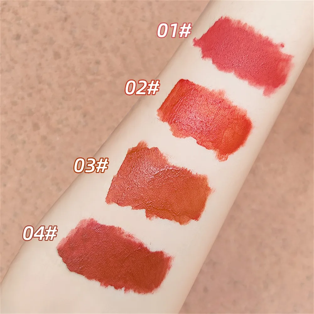CACE Necklace Lip Glaze Set Box 4-Piece Pack Liquid Lipstick Set Matte Lip Gloss Valentine's Day Gift Lipstick Birthday Gift Set 4