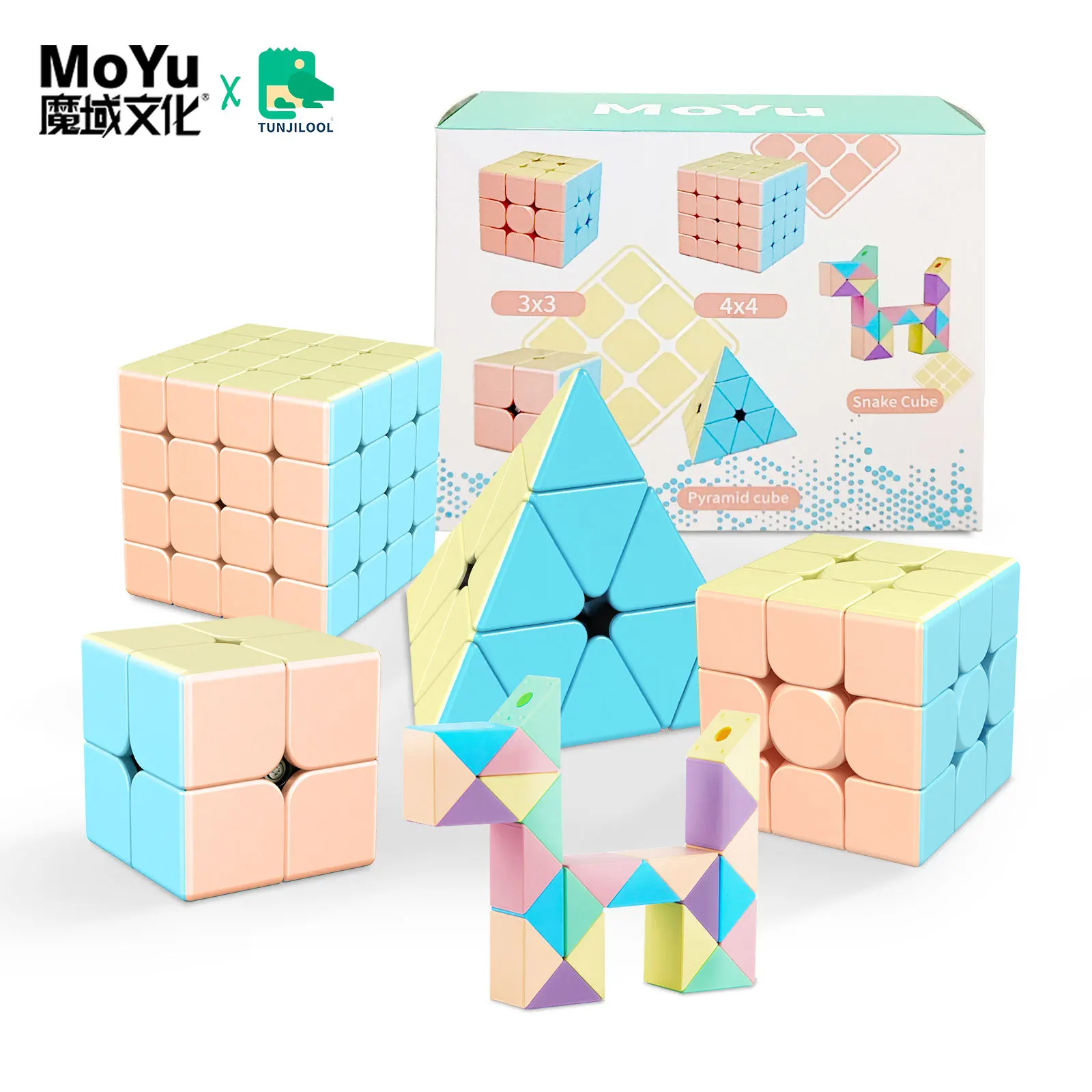 Kit Cubo Mágico Profissional MoYu 3x3 e 4x4 Carbon - Cubo Mágico