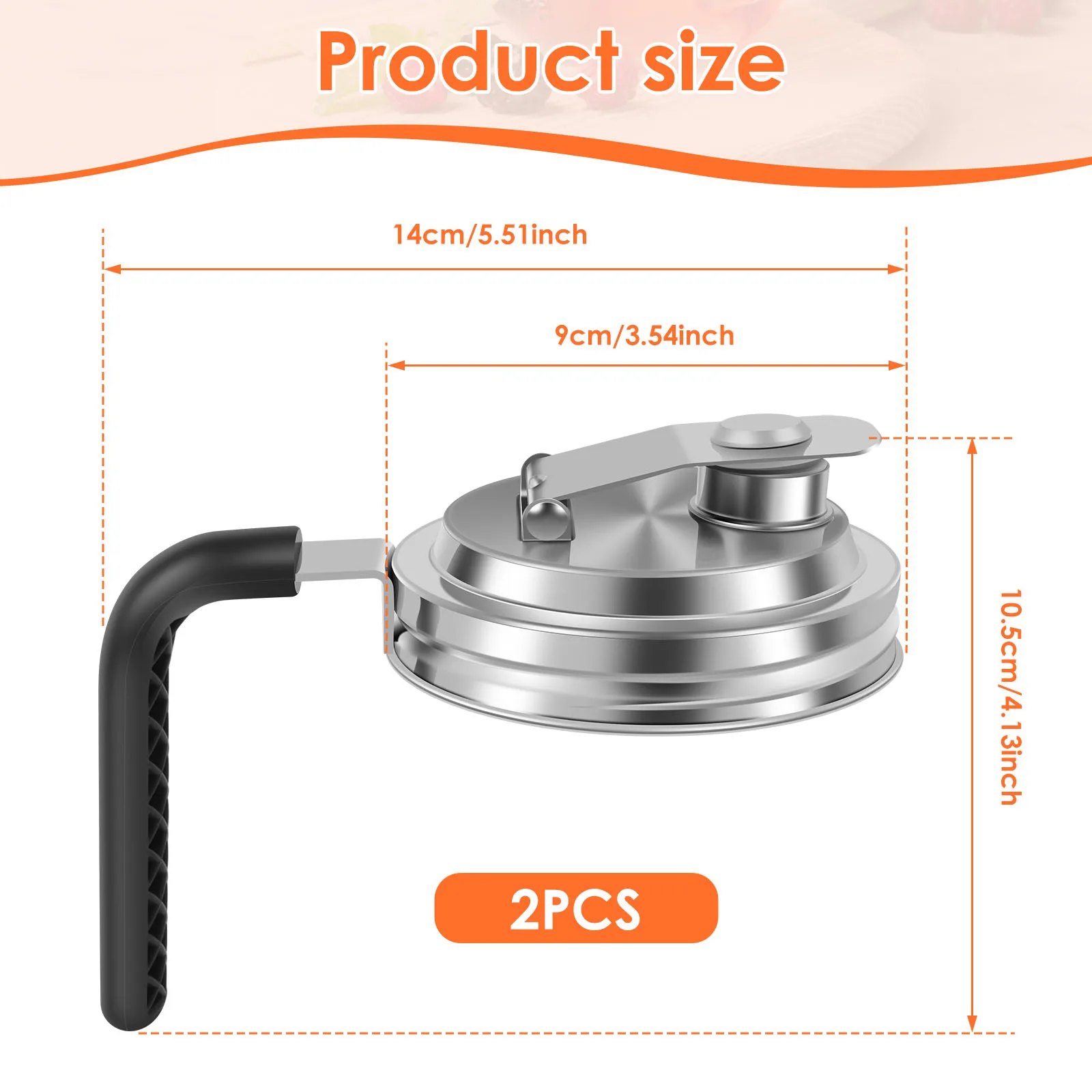 Food cover 2PCS Mason Jar Pour Spout Lid for Wide Mouth Mason Jars Jar Pitcher Flip Cap Airtight Handle Lid Leak Proof Seal Cover