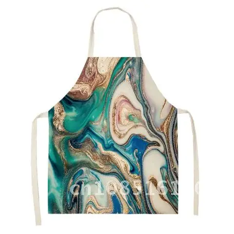 

Colorful marble print alpaca kitchen apron for children house cleaning cooking accessories women child apron