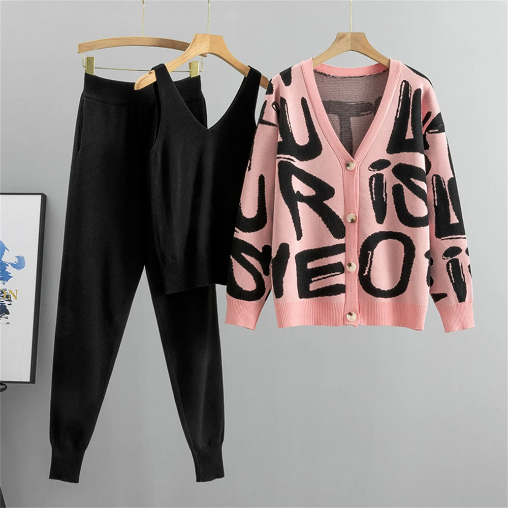 Conjunto De Punto Mujer Otoño Invierno - Jersey Cuello Alto Y Pantalones Largos, Traje De Dos Piezas Cómodo
