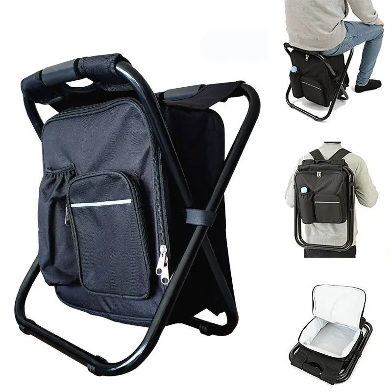 

Outdoor Portable Folding Stool Fishing Chair Ice Bag Chair With Bag Stool Backpack Chair Painting Stool Sketch Mazar.
