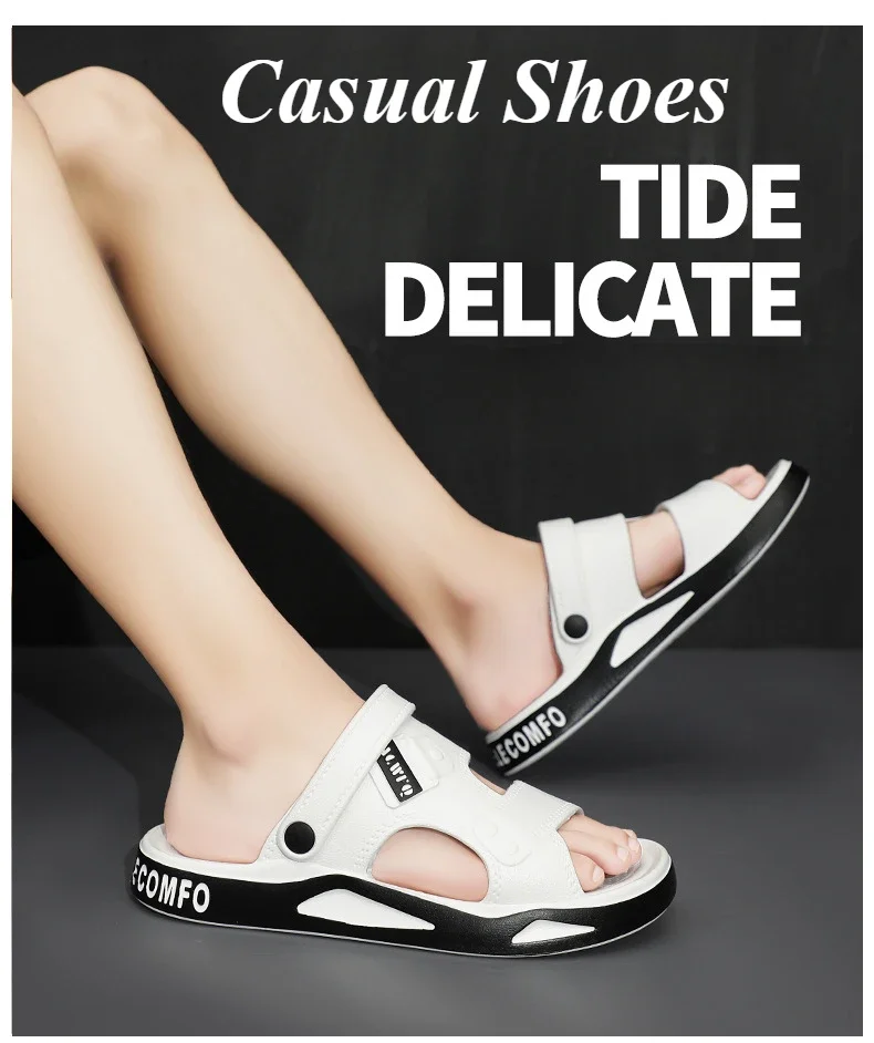 الرجال الصيف إيفا الصنادل شباشب على الموضة داخلي خفيفة الوزن لينة المضادة للانزلاق الشقق الرجال الصنادل في الهواء الطلق الشاطئ الصنادل المفتوحة تو