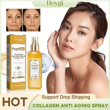 Peptide Anti Invecchiamento Spray Rassodante Lifting Ridurre le Linee sottili Schiarire la Pigmentazione Macchie Sbiancanti Nutriente Siero per la rimozione delle rughe
