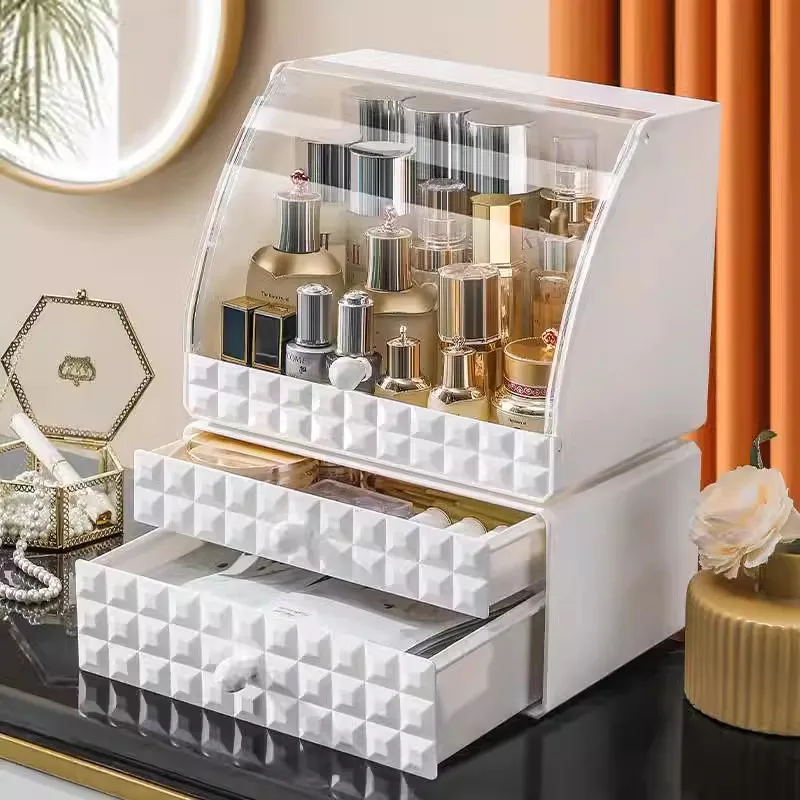 

Advanced Cosmetics Storage Box Dressing Table Dust-Proof Skincare Products Desktop Drawer Type Storage Rack Box