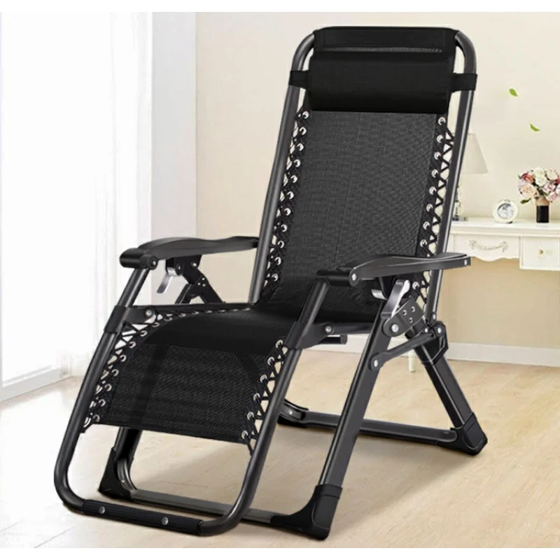 Chaise Longue Pieghevole Pranzo Pausa Balcone Schienale Sedia Siesta Tempo Libero Casa Letto Sedia Portatile Spiaggia Per Anziani Divano Pigro