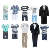 Lot Style 1 ensemble costume d'affaires quotidien tenues pantalon + chemise manteau veste hommes vêtements pour 30 cm accessoires de poupée bébé fille garçon jouets 1