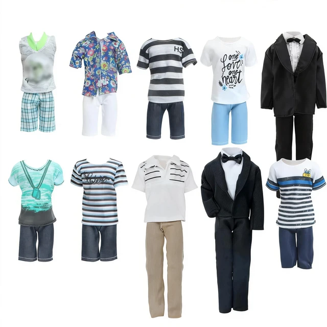 Lot Style 1 ensemble costume d'affaires quotidien tenues pantalon + chemise manteau veste hommes vêtements pour 30 cm accessoires de poupée bébé fille garçon jouets 1
