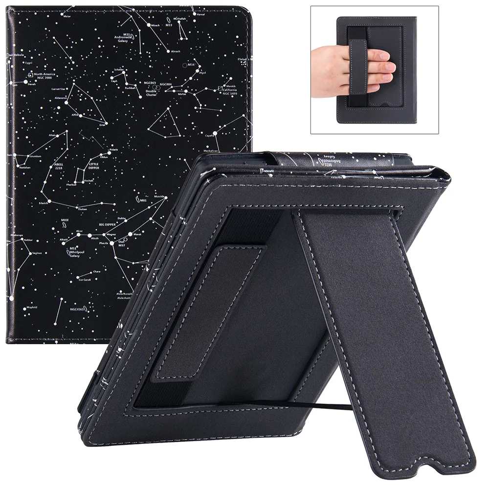 Stand Case para Onyx Boox Poke Poke Poke Lite E-reader Capa Protetora de Couro pu com Alça de Mão Auto Dormir Wake