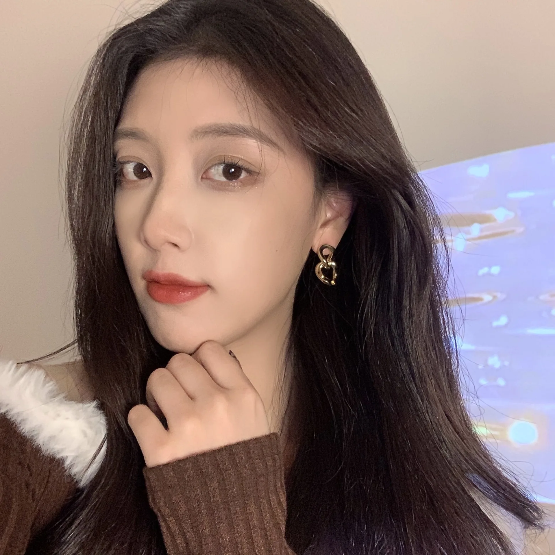 fakes song hye kyo  Korean TV Star Song Hye Kyo Temperament Double Circle Clip on Earrings No  Piercing Gold Color Round Geometric Clip Earrings - AliExpress