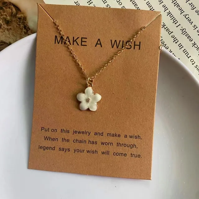 Korean Fashion Choker Necklace for Women Girl Colorful Flower Design Pendant Necklace Cute Romantic Neck Jewelry Wholesale 1