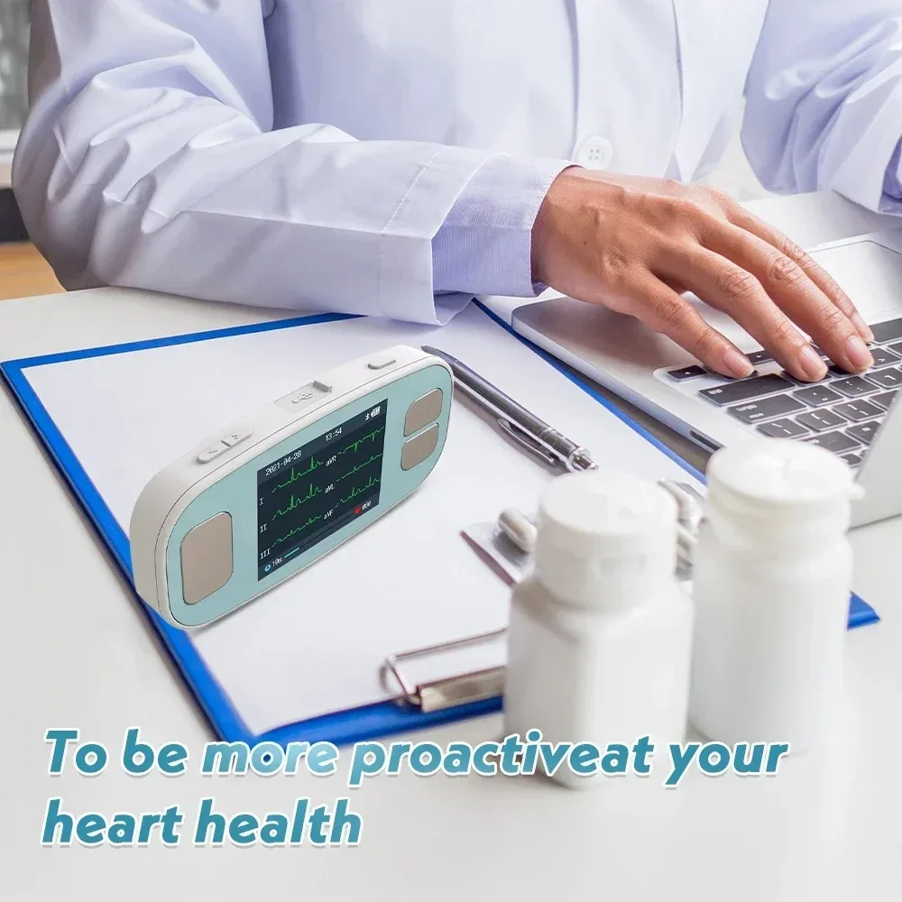 Digital ECG Holter Monitor Bluetooth App EKG Heart Rate Monitor Wireless Machine 6 Lead EKG M&aacute;quina ecg monitor