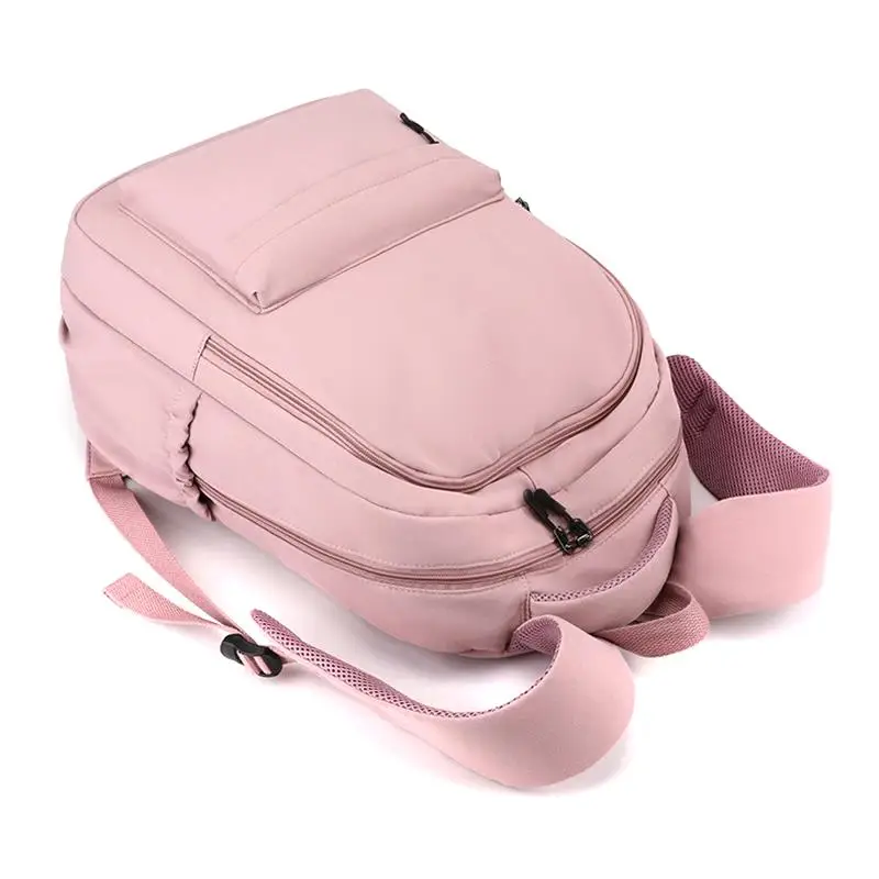 Gatto Nero Rosa Zaino Studente Lettera Borsa per libri Ragazza Borsa da scuola per laptop Borsa da viaggio per adolescenti Zaino Borsa per computer universitario unisex - immagine 4