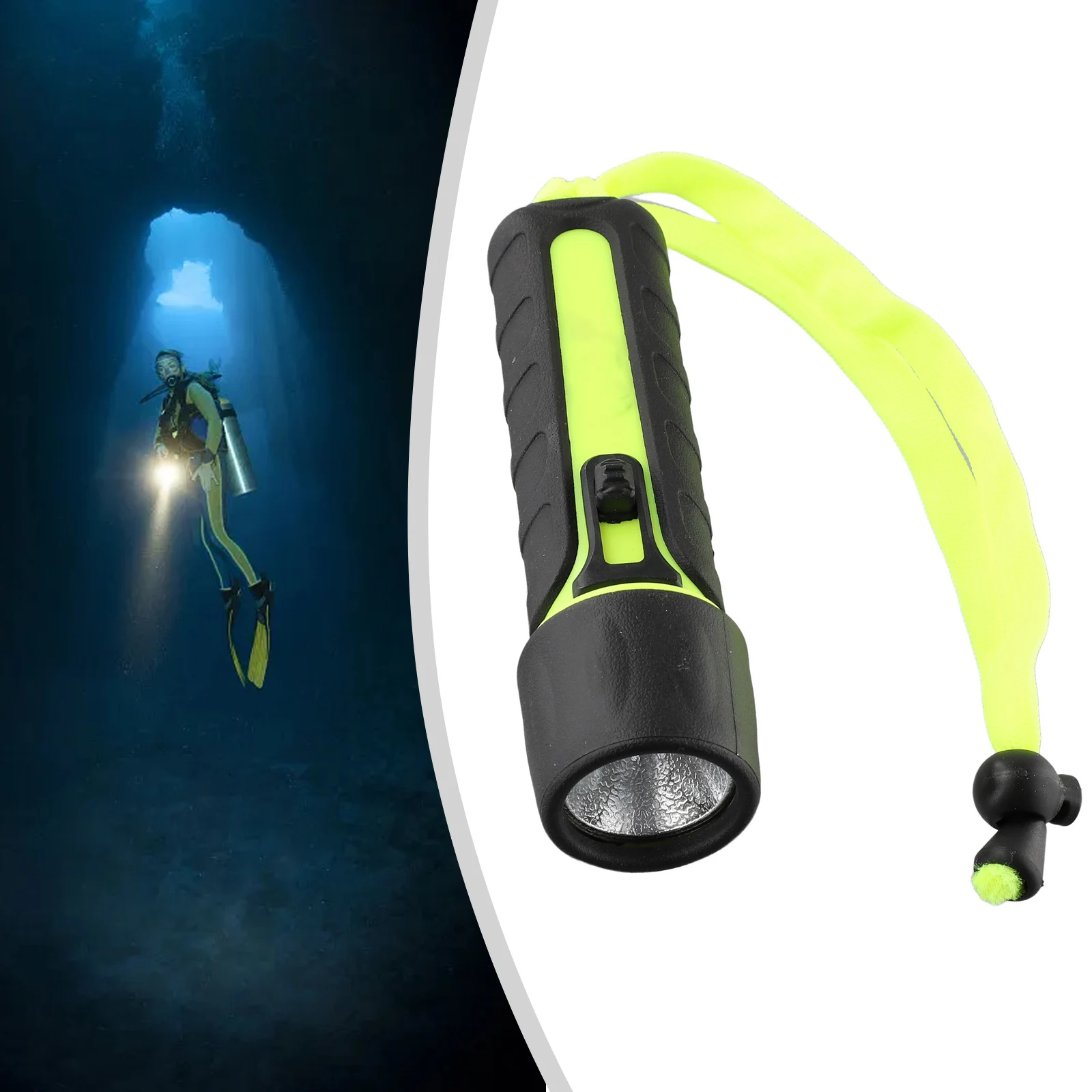 High Quality Diving Flashlight Torch PC+TPE Waterproof For Hunting/rescue/camping Lantern Underwater