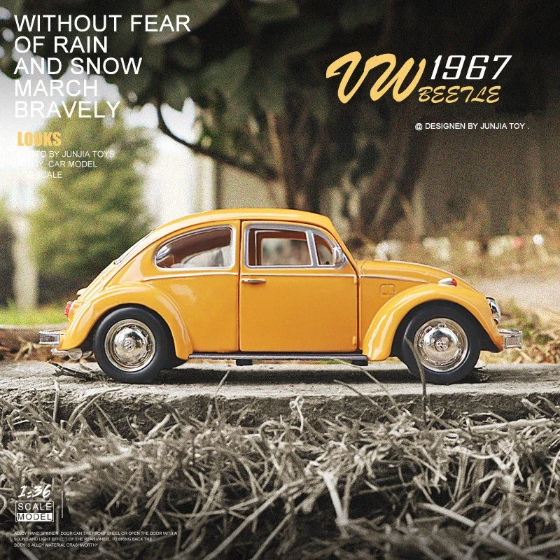 1:36 Mini Car 1967 Volkswagen Beetle Classic Alloy Car Model Diecast Metal Toy Car Model Simulazione Scala In Miniatura F346