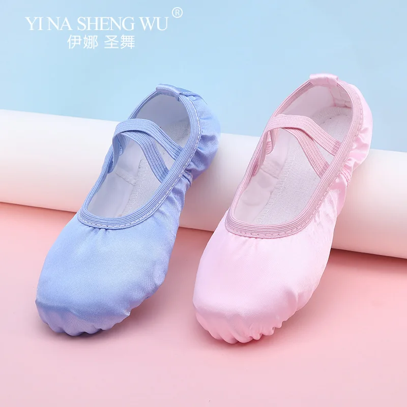 Satin Dance Shoes Women Soft Soles Children's Classical Ballet Dance Shoes Ballet Dancing Practice Performances Cat Claw ballet shoes
