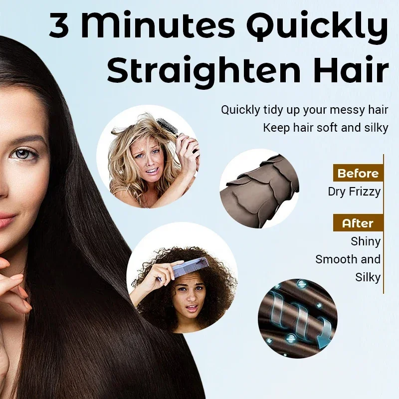 Professional Negative Ion Hair Straightener Hot Sale Mini Hair Straightener Hot Comb Customized Hairs Styling No harm to hairs 5
