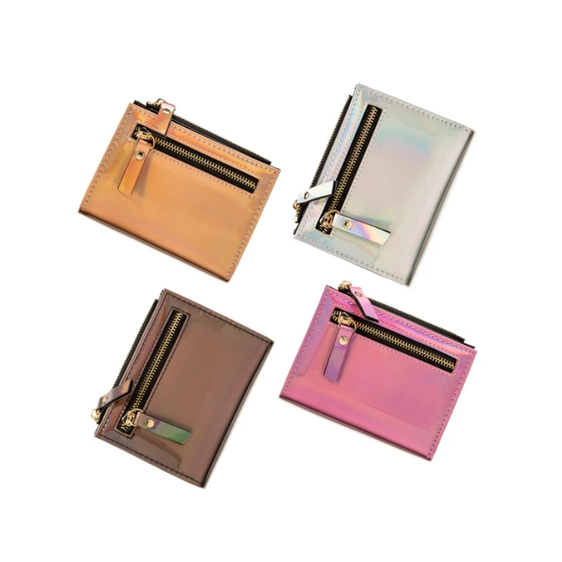Fashion Women's Wallets Short Wallet for Woman Colorful Double Zipper Allmatch Coin Purse Ladies Small Wallet Female Card Holder 2