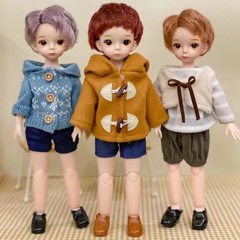 Customized1/6 Boy BJD Doll 30CM Jointed Doll With Replaceable Wig Fashion Clothes Canvas Shoes Handmade Makeup Face DIY Toy Gift