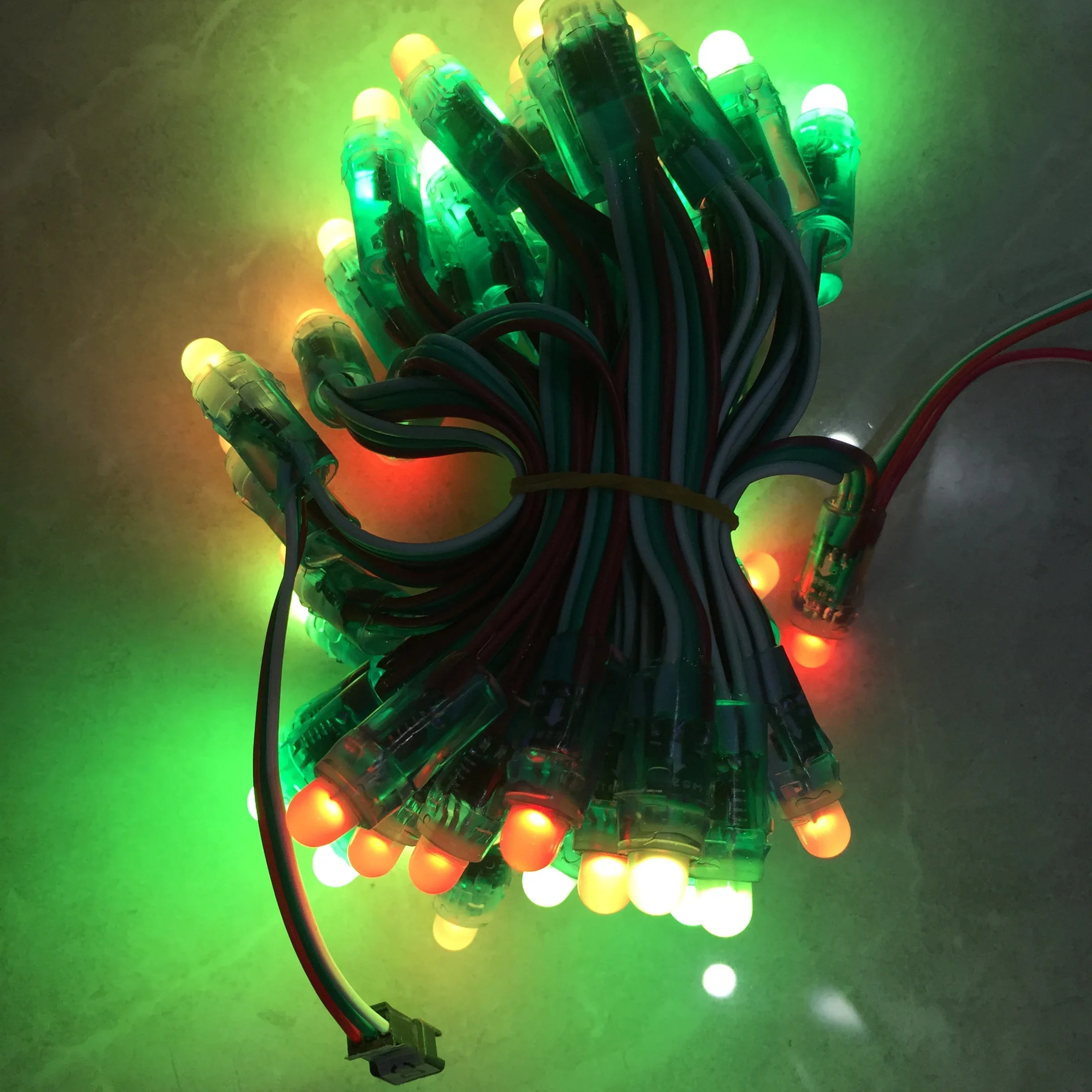 WS2811 Full Color LED Pixel Module RGB LED Module 1000pcs 12MM DC12V Input Waterproof IP65 50pcs a string for Advertising Letter