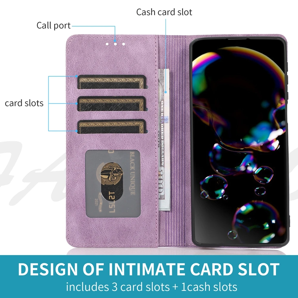 Stylish Flip Wallet Purse Case with Stand and Card Holder