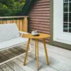 Side Table Outdoor Indoor Round Metal Steel Small Side Table, Waterproof End Table for Garden Balcony Yard 1