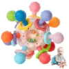 Baby Sensory Teething Toys, Montessori Baby Teethers Rattle Chew Toys - Educational Learning Gifts for Infant Newborn Boys Girls 1