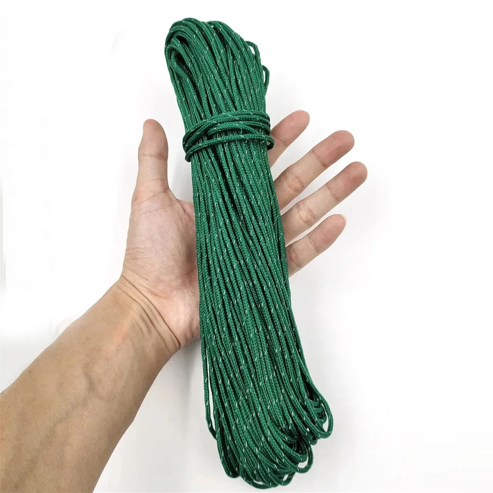 Outdoor Tent Ropes Camping Tent Accessories Camping Tent Fasteners 20m 50m Reflective Tent Rope 2.5mm High Strength Multifunction Guyline Rope Camping Tarp Tent Accessory Clothesline Paracord