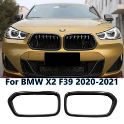 ABS Pair Front Bumper Grill Grille Frame For BMW X2 F39 2020 2021 Auto Accessories Carstyling