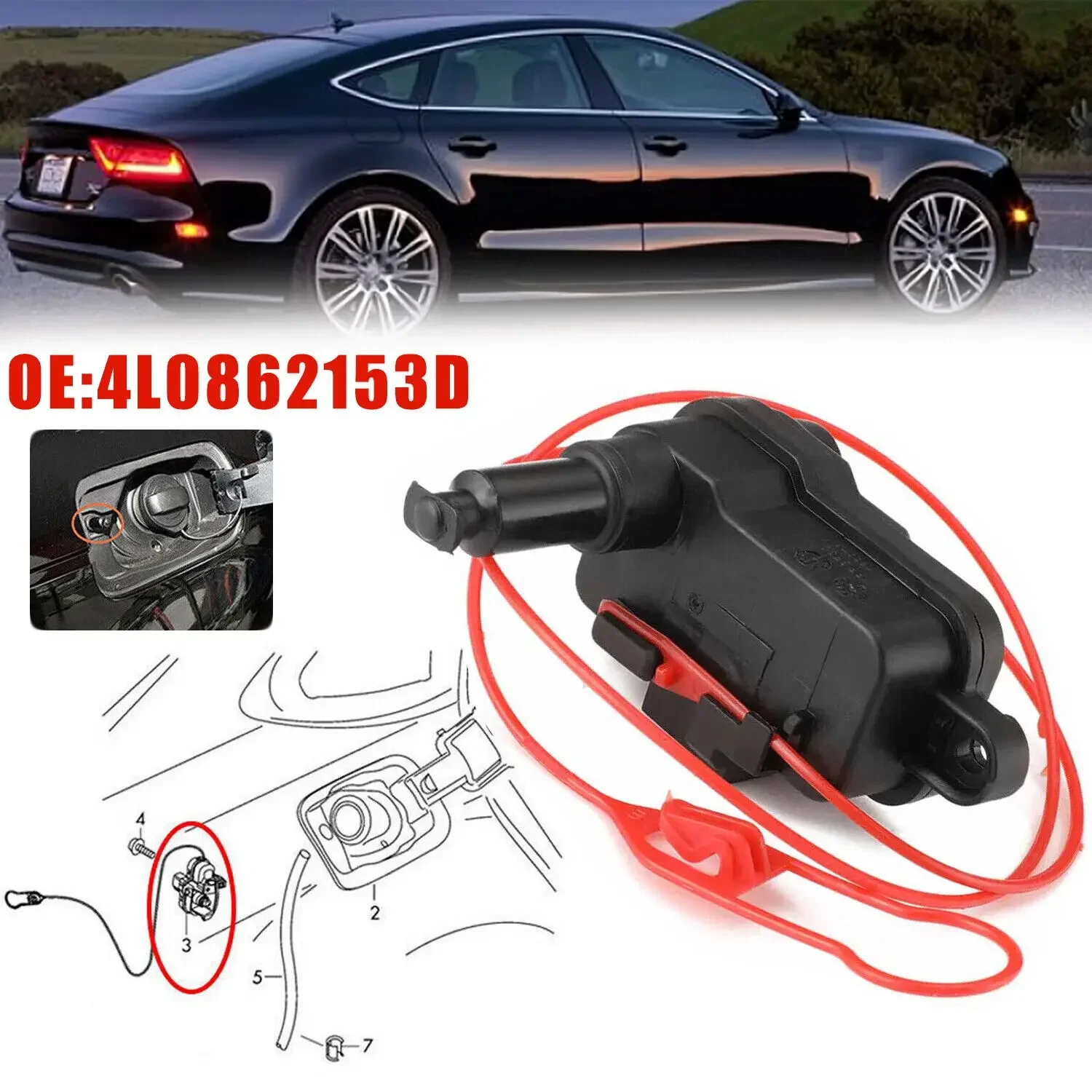 Fuel Tank Cover Lock Actuator Release Motor Switch Flap For Audi A1 A3 A6 C7 Avant A7 Q3 Q7 RS5 Car Accessories