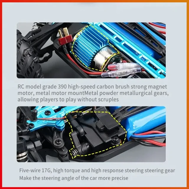 16103PRO 1:16 4WD RC Car with LED 2.4G Remote Control Cars 70KM/H High Speed Drift Monster Truck for Kids VS WLtoys 144001 Toys 3