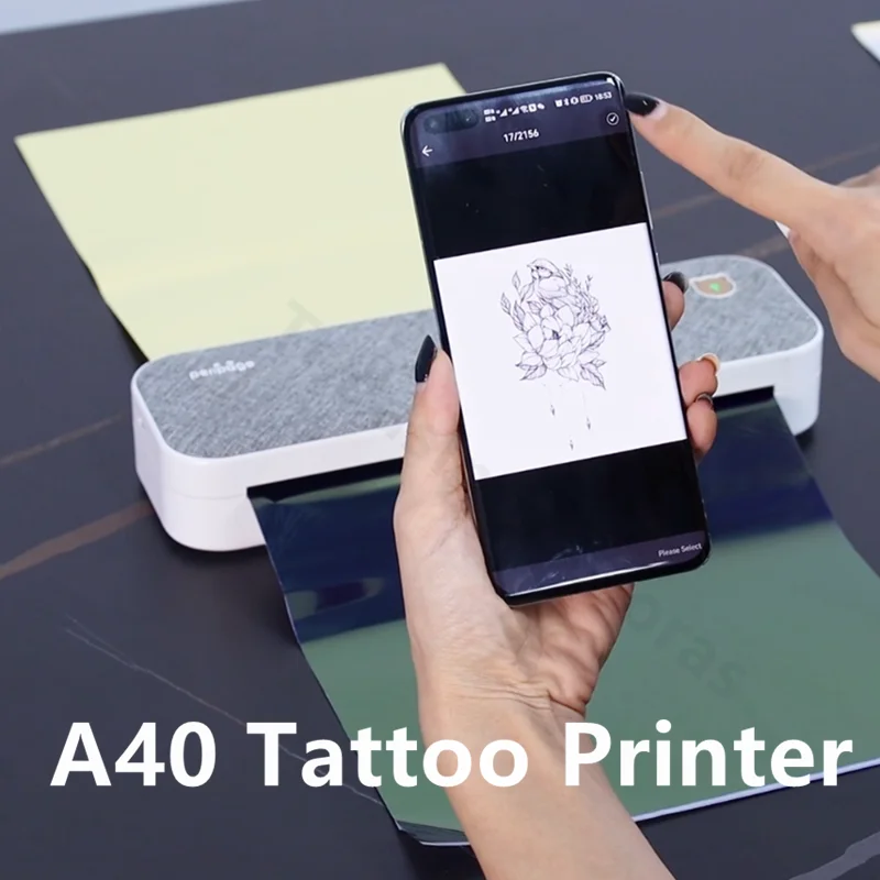 Peripage A4 Tattoo Stencil Printer for Tattooing Artists Bluetooth Inkless  Transfer Thermal Copier Machine Compatible with Phone - AliExpress