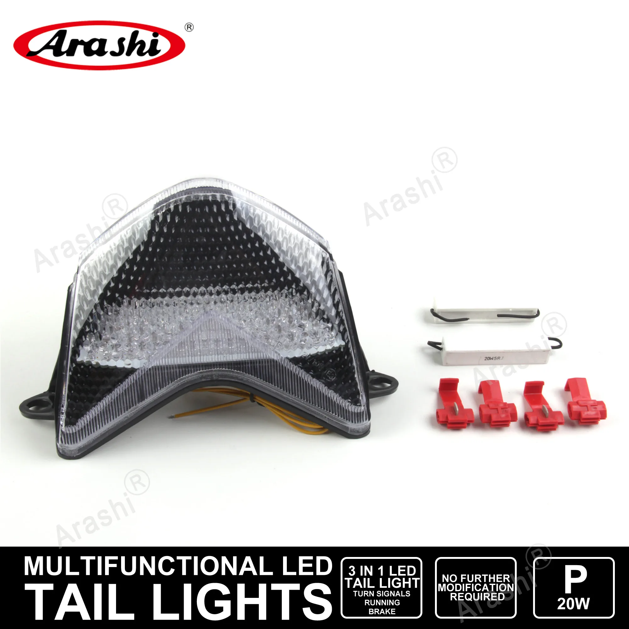 

NINJA ZX-6R ZX636 E-Mark Motorcycle LED Taillight Turn Signal Light Brake Lamp For KAWASAKI Ninja ZX6R ZX-636 2005-2006 Z750S