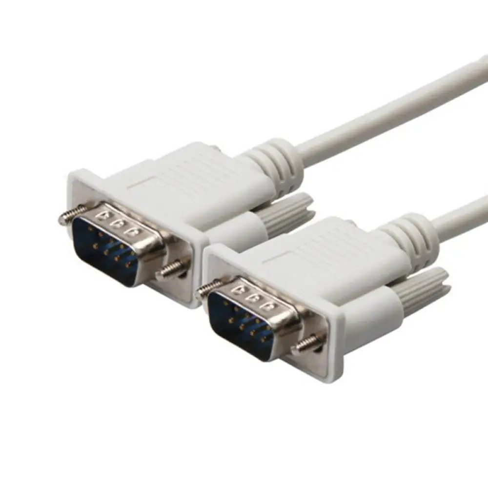 2pcs 1.5/3/5m Rs232 Db9 9pin Serial Male To Male Com Port Data