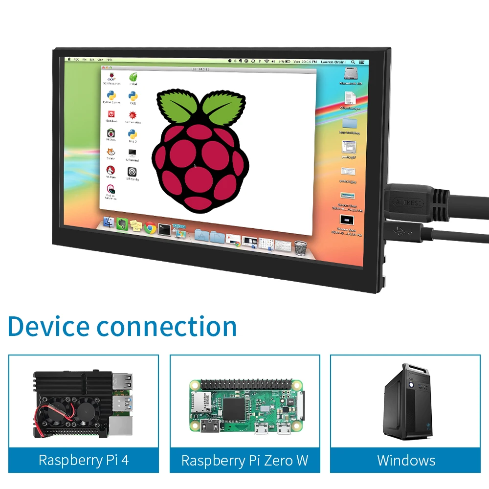 Raspberry Pi 7 inch HDMI Touch Screen 1024x600 with Portable Case ...