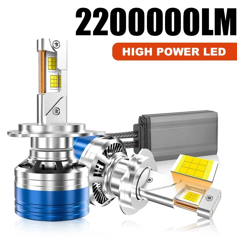 H7 H4 H11 светодиодные фары высокой мощности 8580 CSP Canbus 9005 HB3 9006 HB4 Turbo лампы 6000K 30000LM для автомобиля 12 В 24 В Авто лампы лампа