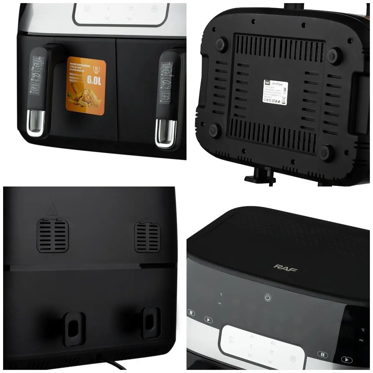 In Stock 12L Digital Double Drawer air Fryer 7l Innsky air Fryer Accessories square