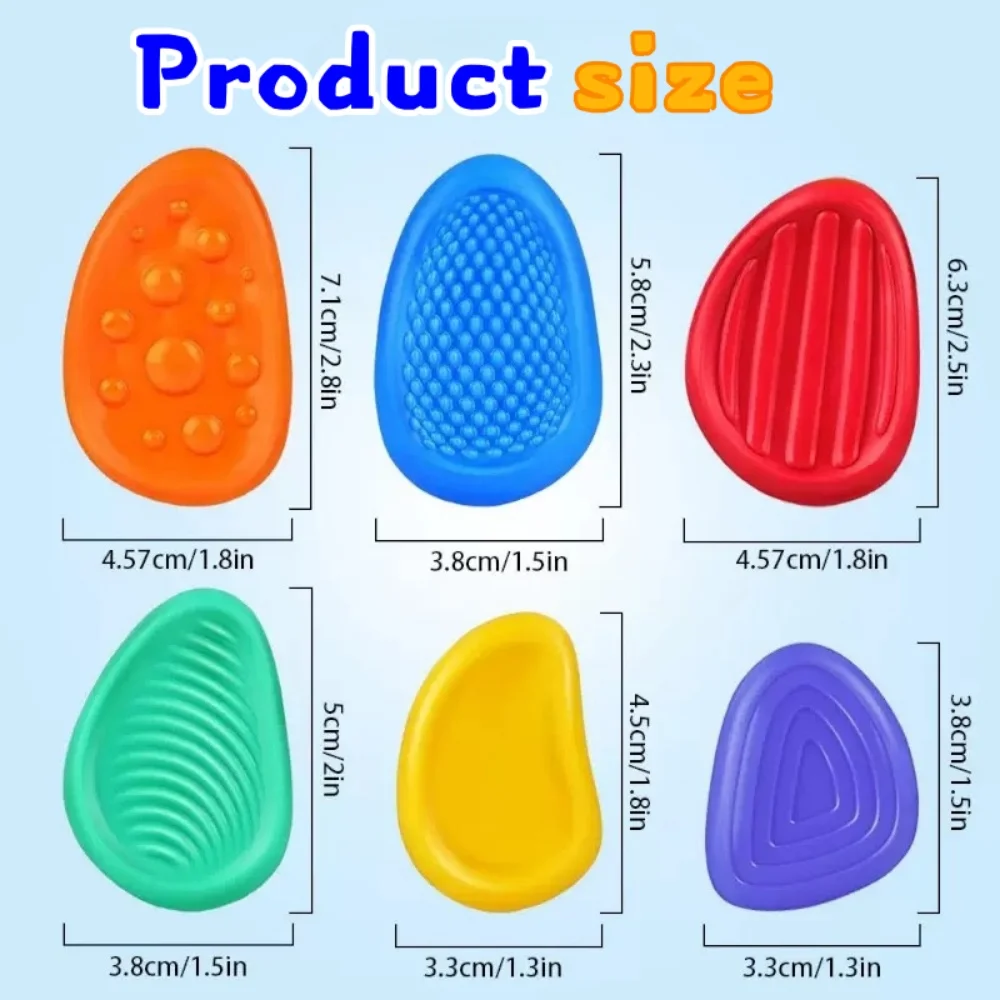 Fidget Toys 3Pcs/24Pcs Set Adults Sensory Silicone Stone Textured For Autism Kids Calming Down Fidget Stress Relief Toys