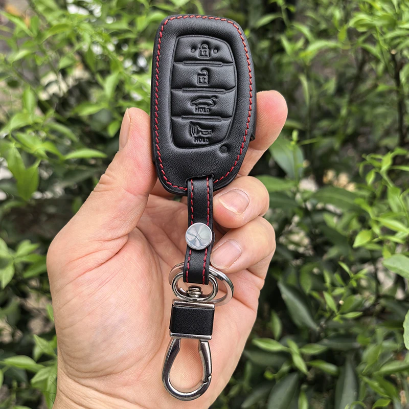 Premium Leather Car Remote Smart Key Case Cover