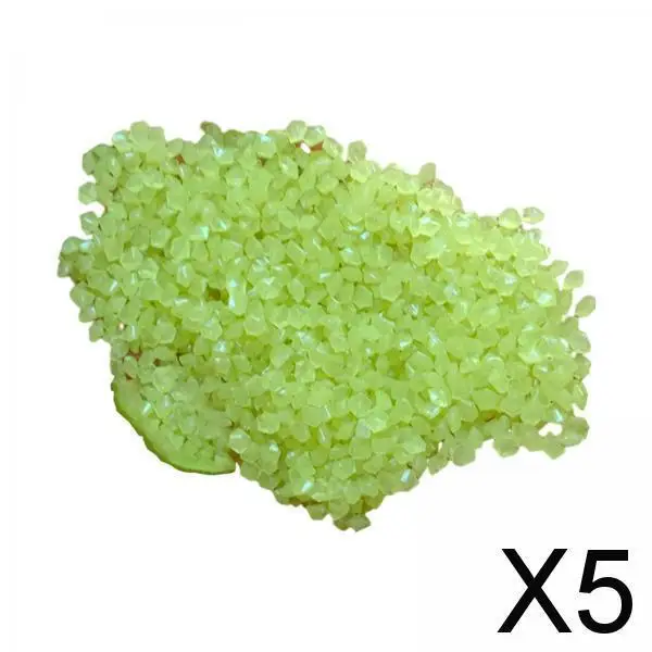 5X 3-5mm Resin Glow in A Dark Pebbles Rocks Sand Accessory for Potted Plant